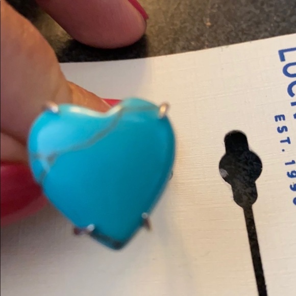 NEW turquoise heart statement ring - Picture 6 of 10